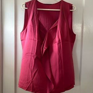 Satin sleeveless shirt